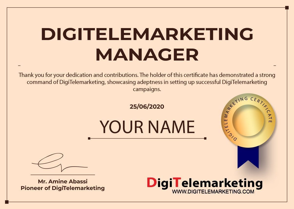 DigiTeleMarketing Certificate 2